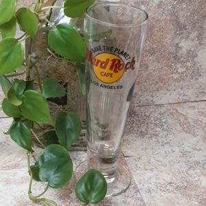 Hard Rock Cafe Tall Beer Glass LOS ANGELES